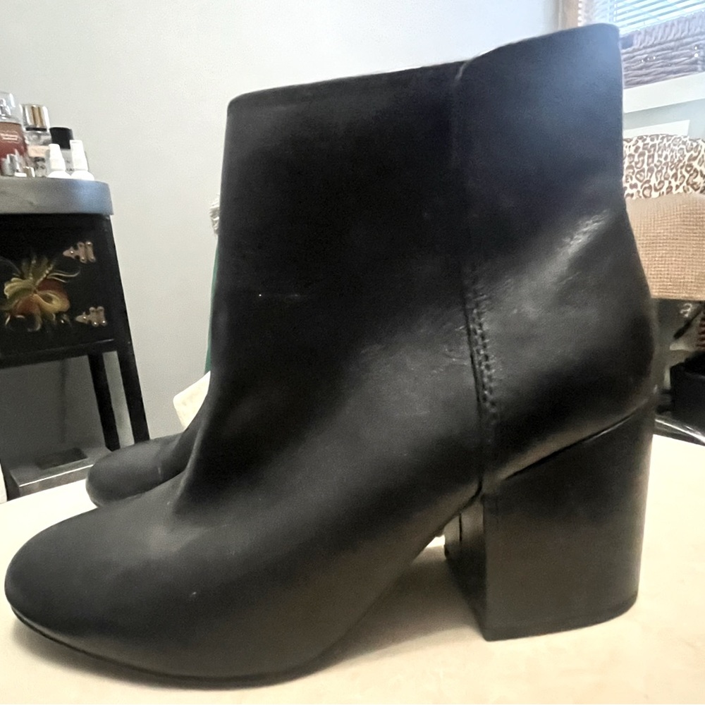 Black ankle booties from Aldo.